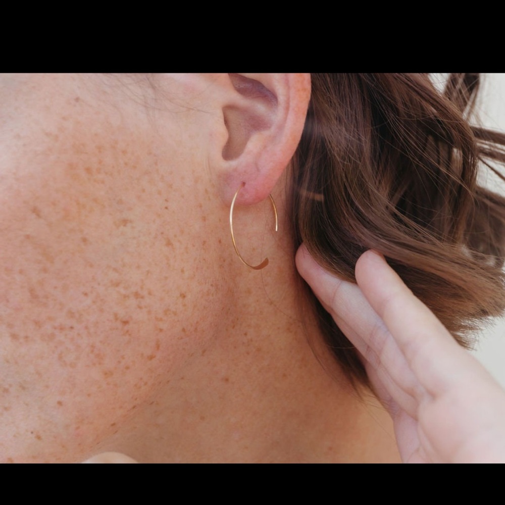 Simple Gold Filled Threader Hoops - image 2